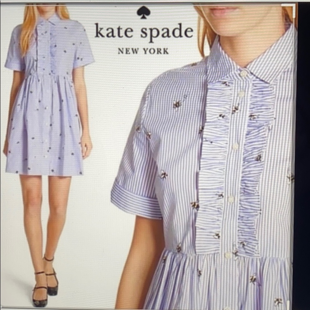 Kate ♠️ abuzz bumble bee poplin dress XS